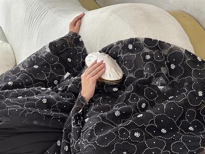 PEARL DREAM ABAYA & SCARF BLACK