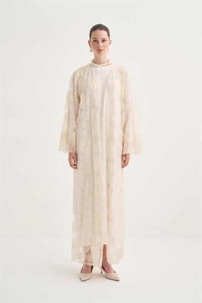 PEARL DREAM ABAYA & SCARF CREAM