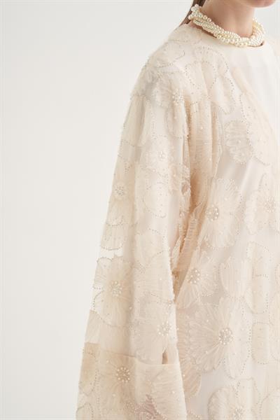 PEARL DREAM ABAYA & SCARF CREAM