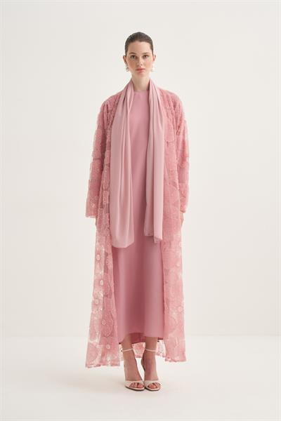 PEARL DREAM ABAYA & SCARF PINK