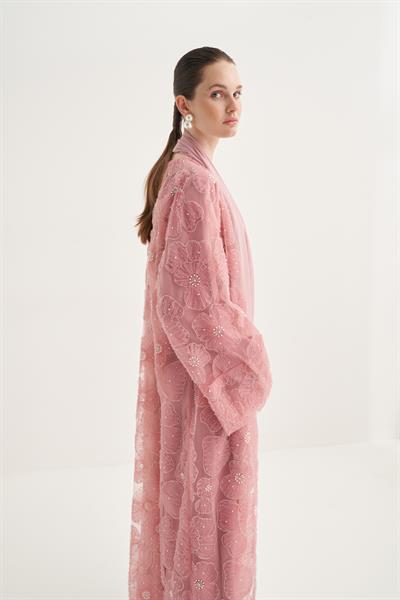 PEARL DREAM ABAYA & SCARF PINK