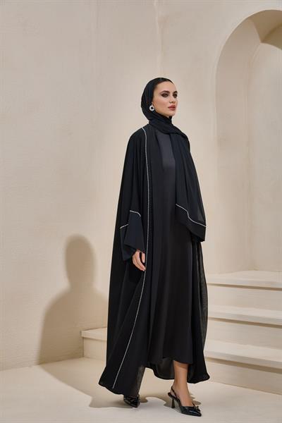 PEARL SAHRA ABAYA SET BLACK