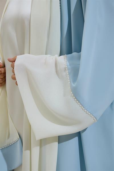 PEARL SAHRA ABAYA SET LIGHT BLUE