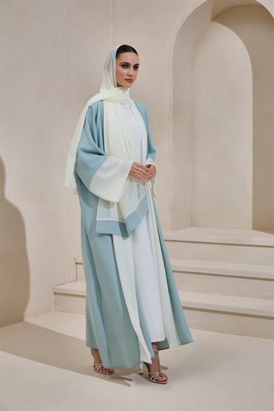 PEARL SAHRA ABAYA SET MINT GREEN