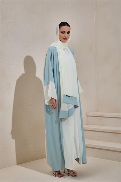 PEARL SAHRA ABAYA SET MINT GREEN
