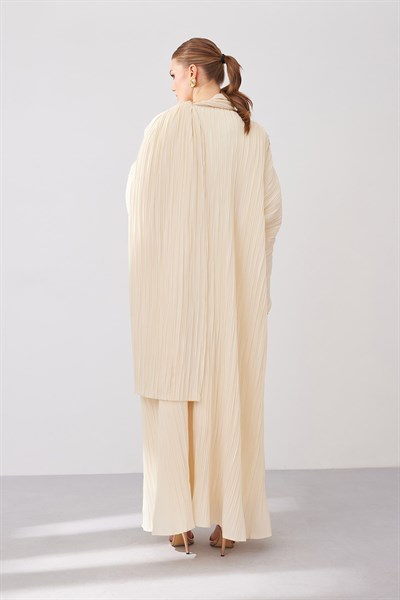 PİLİSE ABAYA-CREAM