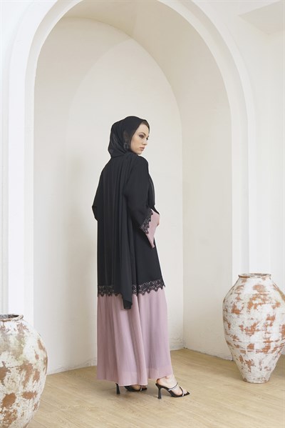 PİLİSELİ ABAYA - GÜLKURUSU