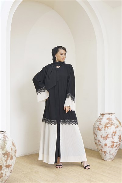 PİLİSELİ ABAYA - KREM