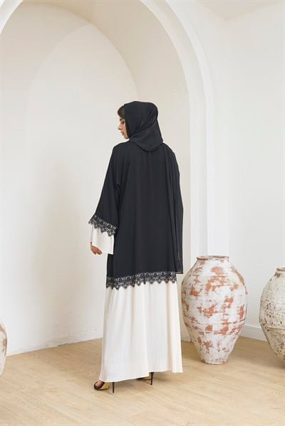 PİLİSELİ ABAYA - KREM
