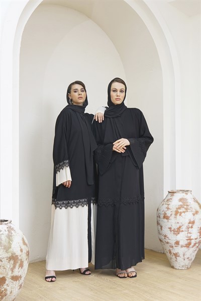PİLİSELİ ABAYA - KREM