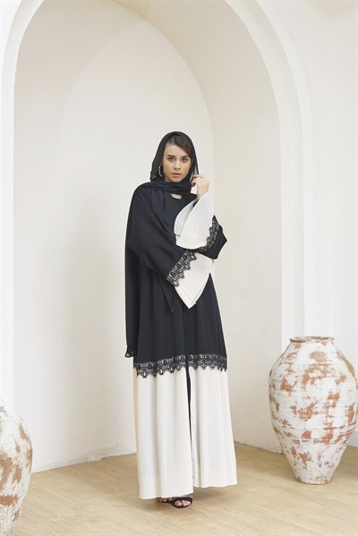 PİLİSELİ ABAYA - KREM