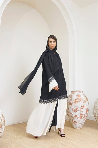 PİLİSELİ ABAYA - KREM