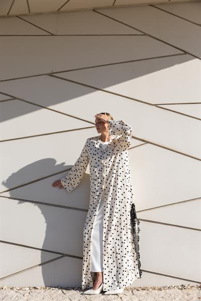 POLKA  ABAYA-CREAM