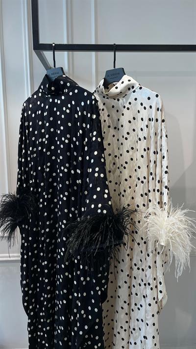 POLKA KAFTAN-CREAM
