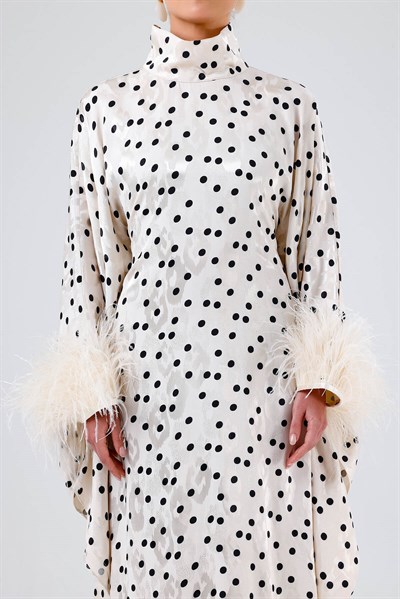 POLKA KAFTAN-CREAM