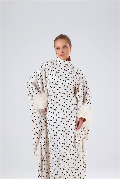 POLKA KAFTAN-CREAM