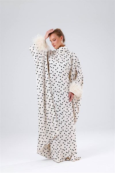 POLKA KAFTAN-CREAM