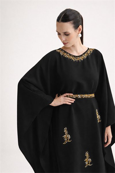 REEM KAFTAN-BLACK