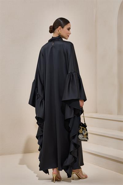 ROYAL SATIN KAFTAN BLACK