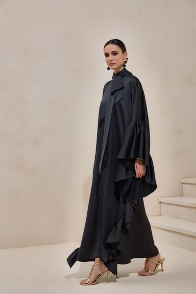 ROYAL SATIN KAFTAN BLACK