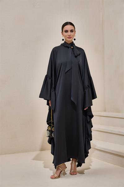 ROYAL SATIN KAFTAN BLACK
