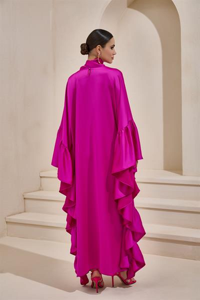 ROYAL SATIN KAFTAN FUCHSIA