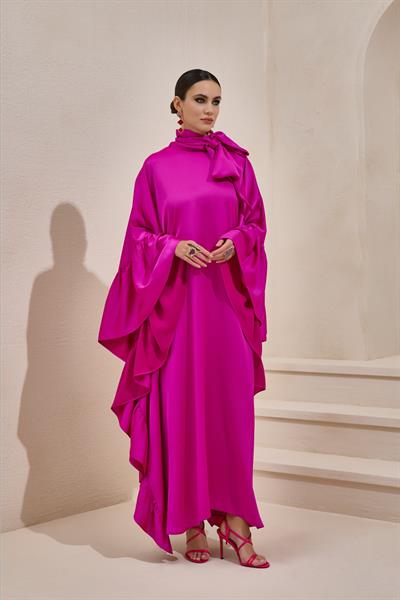 ROYAL SATIN KAFTAN FUCHSIA