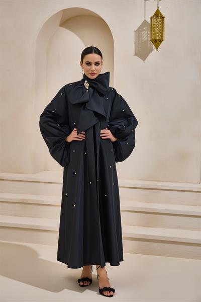 Ruby Taffeta Abaya - Black