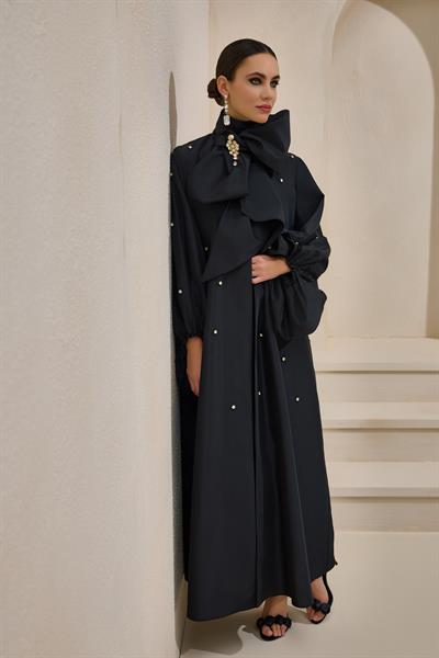 Ruby Taffeta Abaya - Black