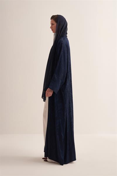 Sadaf Viscose Abaya Set- Navy Blue