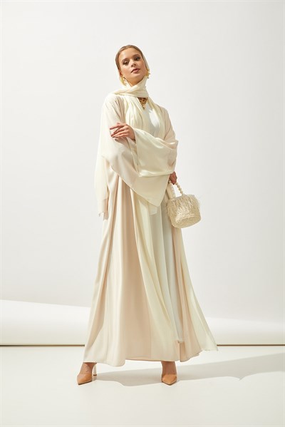 SAHRA ABAYA SET-CREAM