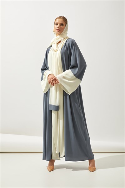 SAHRA ABAYA SET-GREY