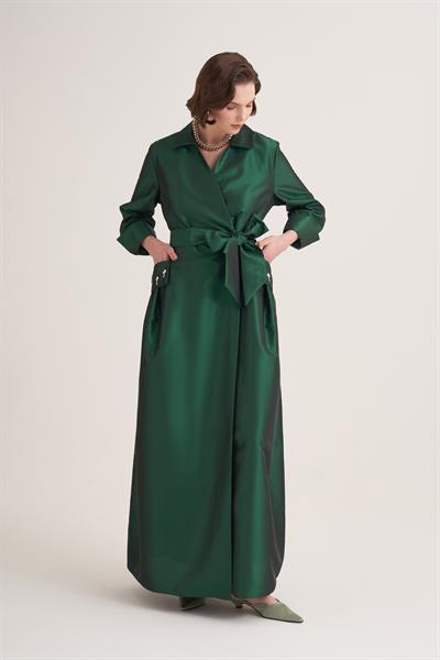 SAMRA ABAYA-EMERALD GREEN