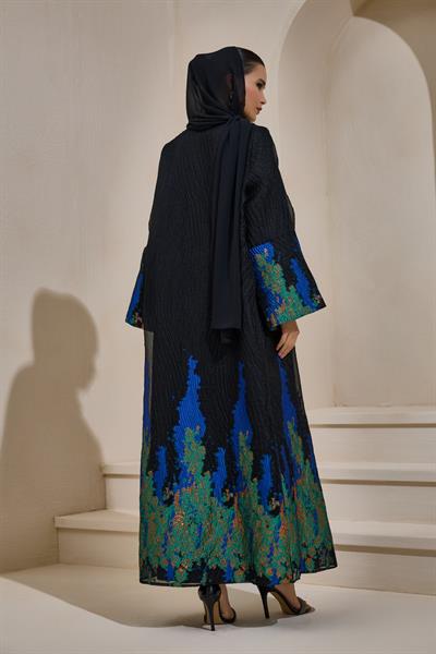 SAPPHIRE ABAYA  BLACK BLUE
