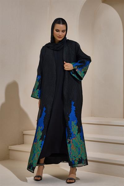 SAPPHIRE ABAYA  BLACK BLUE