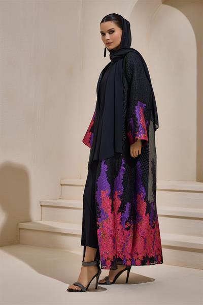 SAPPHIRE ABAYA BLACK PURPLE