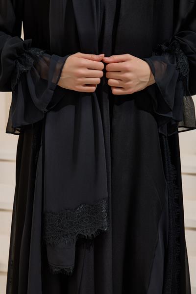 SARA  ABAYA SET BLACK