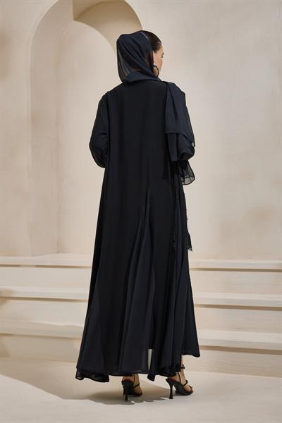 SARA  ABAYA SET BLACK