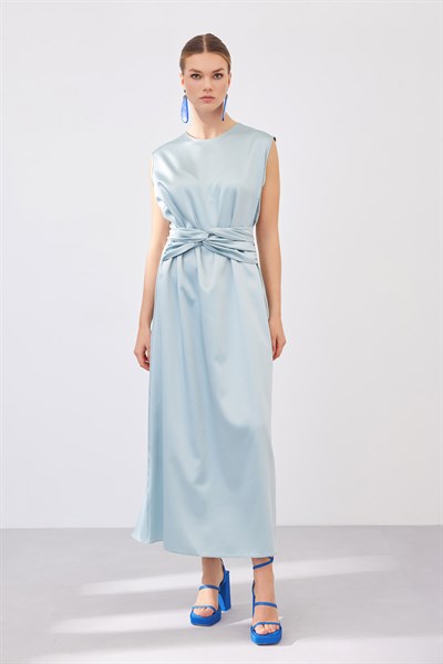 SATIN DRESS-MINT