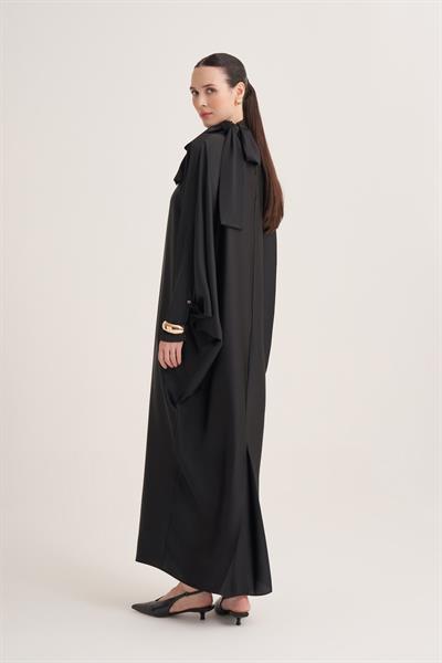 SOPHIE SATIN DRESS-BLACK