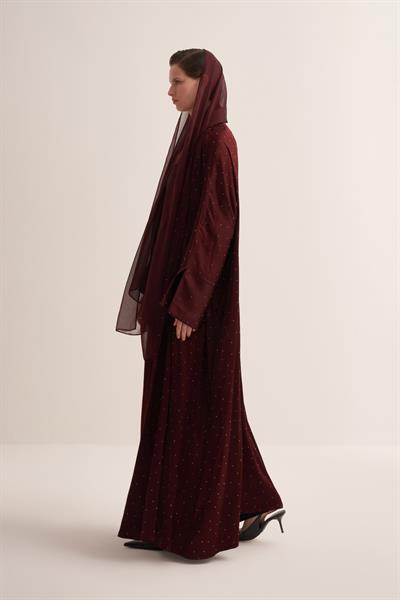 STYLISH ABAYA BURGUNDY