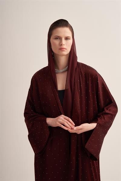 STYLISH ABAYA BURGUNDY