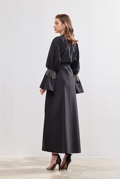 Taffeta Abaya - BLACK