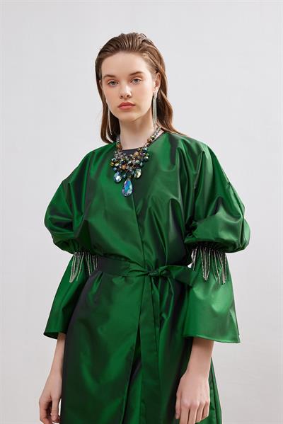 Taffeta Abaya - GREEN