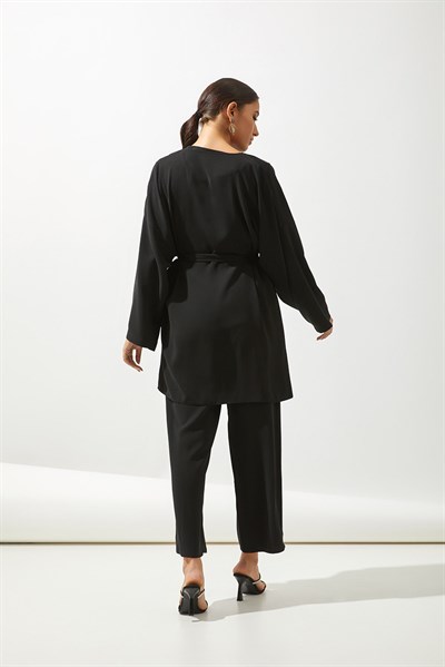 TRAVEL KIMONO SET-BLACK
