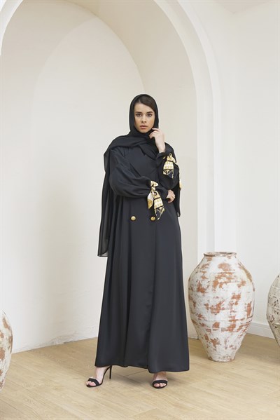 TRENCH ABAYA BLACK