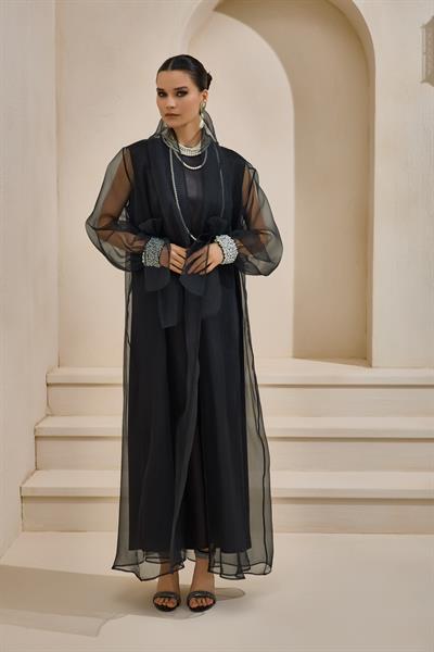 VALERIA ORGANZA ABAYA BLACK