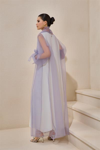 VALERIA ORGANZA ABAYA LIGHT GRAY