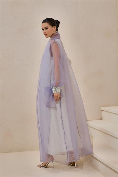 VALERIA ORGANZA ABAYA LIGHT GRAY