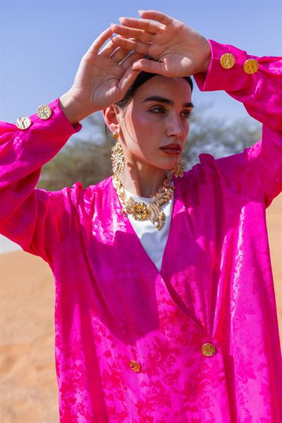 VISCOSE BLOOM ABAYA-FUŞYA